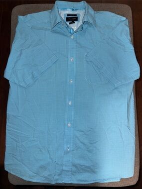 Ariat Light Blue Micro-Check Short Sleeve Shirt